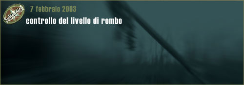 7 febbraio // Controllo del livello di rombo